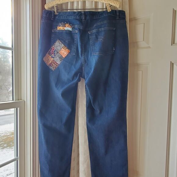 Refashioned and upcycled Ralph Lauren Chaps‎ denim jeans Size 16W - Picture 3 of 9